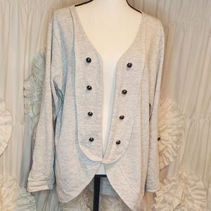 Maurices gray sweatshirt cardigan 2